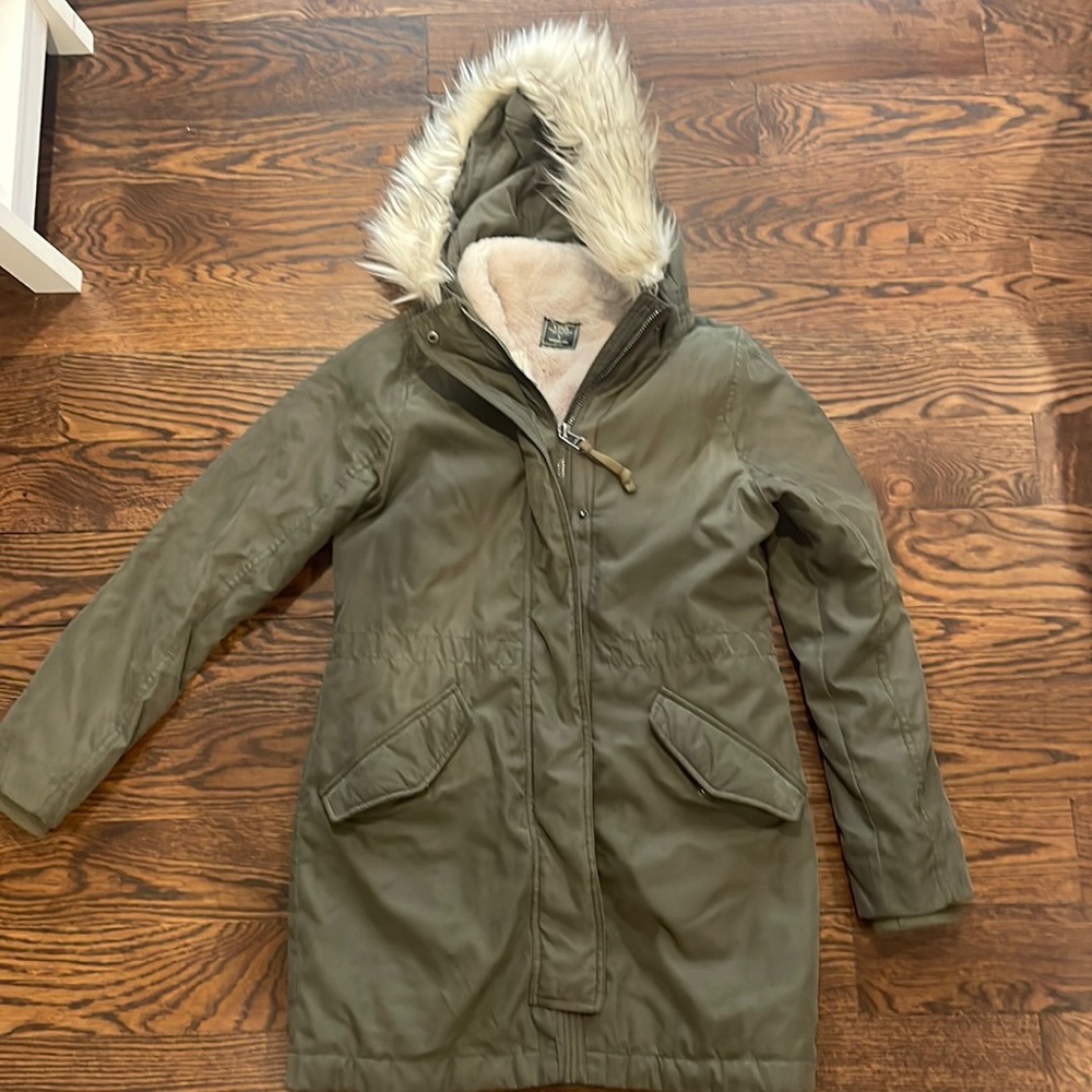 abercrombie green parka